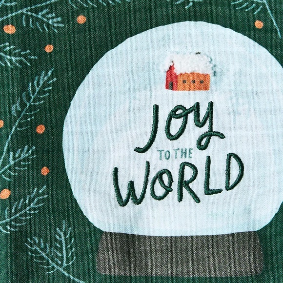 NWT Joy To The World Holiday Snow Globe Dish Towel from Anthropologie - Picture 4 of 6